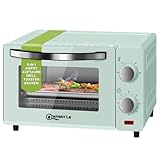 WANNYTON Minibackofen, Backofen 10 L, 650 Watt, 100-230 °C Timer 0-60 Min. inkl. Backblech...