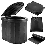KINSPORY Campingtoilette, Mobile Toilette, Trenntoilette, Tragbare Toilette für Draußen oder...