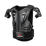 WOSAWE Kinder Brustpanzer Atmungsaktiv Racing Guard mit Rückenschutz Motorrad Schutzausrüstung...