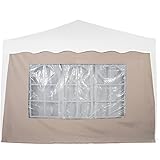INSTENT® Basic Seitenwand/Seitenteil für Pavillon 3x3m mit Fenster oder Reißverschluss,...