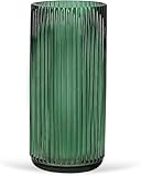 Anquephd Grüne Zylindrische Vase Modernes Design für Blumenarrangements - Glas Bodenvase -...