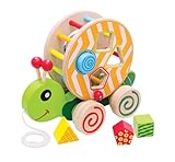 Eichhorn 100002231 NachziehStecktier, mit 4 versch. Steckbausteinen, Birkenholzspielzeug mit...