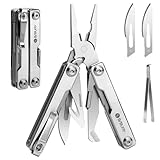 BIBURY Mini Multitool Zange Mit Unsichtbare Pinzette, 10 in 1 EDC Multi Tool Mit Glasbrecher...