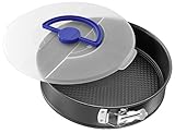 Zenker Springform Ø 26 cm mit Deckel PURE, Backform mit Antihaftbeschichtung, runde Kuchenform mit...