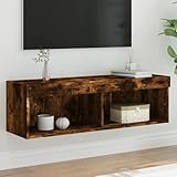 Homgoday TV-Schrank mit LED-Leuchten Fernsehschrank Hängeschrank Lowboard Fernsehtisch TV Board...