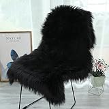 AMFUN Faux Lammfell Schaffell Teppich, Longhair Flauschiger Teppich, Flauschiger Schaffell Lammfell...