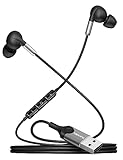 DuKabel USB In Ear Kopfhörer für PS5 PS4, USB PC Headset mit Mikrofon und In-line Steuerung...