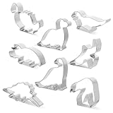 VALICLUD 8 Stück Teiliges Dinosaurier Ausstechformen aus Hochwertigem Kreative Backformen für...