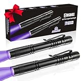 COSOOS 2 UV-Schwarzlicht-Taschenlampe, 2 Stück 395 nm Mini-Stiftleuchte mit Clip, wasserdichte...