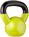 Amazon Basics Vinyl Kettlebell, 12lb (5.4 kg), Gelb