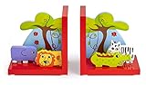 Mousehouse Gifts - Kinder 3D-Safari-Buchstützen - aus Holz - für Mädchen & Jungen