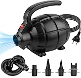 DOBESTS Elektrische Luftpumpe, Elektrische Pumpe mit 4 Düsen für Aufblasbare Air Track Matte,...
