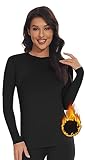 SIMIYA Thermo Unterhemd Damen Thermoshirt Langarm Thermounterwäsche Thermo Oberteil Warme...