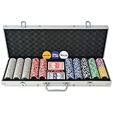DCRAF Home Products-Poker Set mit 500 Laserchips Aluminium