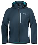 Uvex tune-up Herren Softshelljacke Nachtblau-Türkis XL – wasserfest & winddicht – robuste...