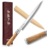 HEZHEN- 270mm Yanagiba-Messer,Japanischer Stil Schmieden von Stahl Sashimi-Messer,Sushi-Messer...