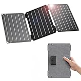 30W Solarladegerät, BigBlue Tragbares Solarpanel mit DC-Anschlüssen, PD24W USB-C/USB-A...