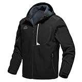Rdruko Softshelljacke Herren Wasserdicht Funktionsjacke Fleece Gefüttert Jacke Winter Wanderjacke...
