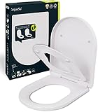 aquaSu® Familien WC-Sitz Lucky Family II | Absenkautomatik | Abnehmbar | Integrierter Kindersitz:...