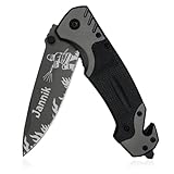 Feuerwehrmesser mit Gravur | Rettungsmesser Feuerwehr Geschenke | Geschenkidee für Männer...