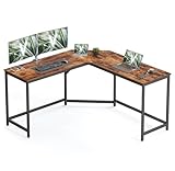 VASAGLE Eckschreibtisch, L-förmiger Computertisch, 149 x 149 x 76 cm, platzsparender Bürotisch,...
