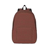 ADAhgu Praktischer Rucksack mit Holzbrett, Retro-Blume, roter Dahlien-Druck, praktischer...