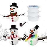 Schneemann-Bastelspiel für Kinder, Modelliermasse, für Urlaub, Winteraktivitäten, Klassenzimmer,...