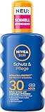 NIVEA SUN Schutz & Pflege Sonnenspray LSF 30, wasserfestes Sonnencreme Spray mit Vitamin C &...
