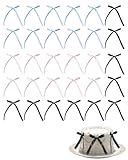 FUGLUS 30 Stück Tortendeko Schleifen,Schwarz Schleifen Dekorationen Knoten Bänder...