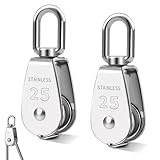 2 Stück M25 Umlenkrolle Klein, Umlenkrollen Für Seile Mit 1 Kugellager, Draht Umlenkrolle, 304...