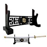 Dfdvye Katana Halter Samurai Schwert Display Stand Rack Wand Wakizashi Samt Gepolsterte Zoro Schwert...