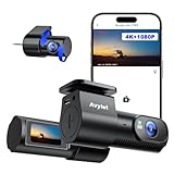 Avylet 4K+1080P Dashcam Auto Vorne Hinten, Wi-Fi/APP Mini Dual Auto Kamera,1,5″ IPS Display...