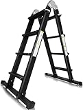 4x4 Sprossen Aluleiter Mehrzweckleiter3,9m Teleskopleiter Multifunktionsleiter Aluleiter Klappleiter...