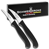 2er Messer-Set gebogen / Gemüsemesser scharf Küchenmesser Schälmesser Allzweckmesser / Germany...