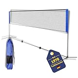 Best Sporting Volleyballnetz Outdoor 4 in 1 I Badmintonnetz 310cm breit I Badminton Netz Garten...