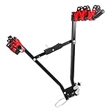 ANGGREK Fahrradträger-Anhängerkupplung für 3 Fahrräder, Stahlkonstruktion, Faltbares Design, Bis...