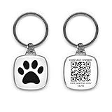 Hund ABSICHERN -1x personalisierbarer Anhänger und App für iOS und Android - QR Code Hundemarke...