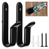 Mabor 2 Stück Horizontale Snowboard Wandhalterung Clips, Black Snowboard Wandhalter Wandhalterung...