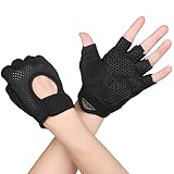 Fitness Handschuhe Damen Herren Trainingshandschuhe 2 Stück Anti Rutsch Silikon Atmungsaktive...