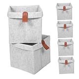 MAGICLULU 6 Stück Filzklappstorungsbox Aufbewahrungsboxen aus Filz faltbare Aufbewahrungswürfel...