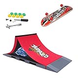 KETIEE Finger Skateboard Rampe, Mini Griffbrett Skate Park Kit Rampenteile Fingerboard DIY Finger...