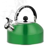 1,8 L Edelstahl Flötenkessel Teekessel Wasserkessel Pfeifkessel, 1800ml Singender Retro Kessel...