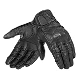BORLENI Motorrad Handschuhe Leder Herren Motorradhandschuhe Echtes Leder Ziegenleder Mesh Soft...
