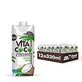 Vita Coco - gepresstes Kokoswasser 12x330ml, natürlich hydrierend mit Elektrolyten, glutenfrei,...