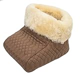 Fußsack Fußwärmer FUSA-NW-CAM-GOB Steppstoff mit echtem Merino Lammfell gefüttert 25mm...