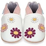 Juicy Bumbles - Weicher Leder Lauflernschuhe Krabbelschuhe Babyhausschuhe mit Wildledersohlen. Junge...