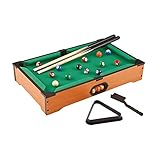 Sport1 Mini-Billardtisch zum Aufstellen, Maße 51 x 31 x 10 cm, mit 2 Queues, nummerierten Kugeln...