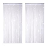 QHSXMQ 2 Stück Fadenvorhang Fliegenschutz Terrassentür 100 x 200cm Türvorhang Insektenschutz...