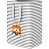 Lifewit 80L Wäschekorb, Großer Wäschesammler, Faltbare Wäschebox, Wasserdichter...