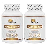 Sowelo - Maca 10:1, Maca Wurzel Extrakt, 90 Tabletten, Hochdosiert, Vitamine B3 und B6, Vitamin C,...